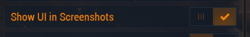Réglage Captura Show UI in Screenshots, actuellement coché.