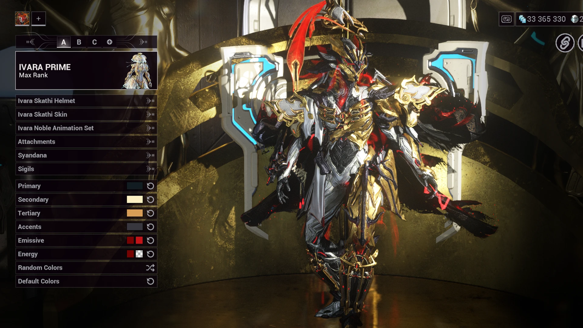 Fashion Frame Ivara Prime and Syandana Nulwarden (Balayée par le Néant) syandana